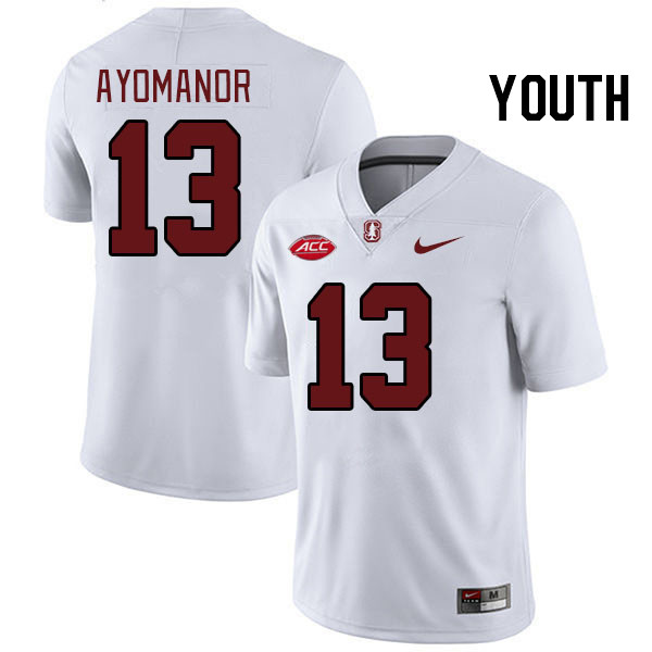 Youth #13 Elic Ayomanor Stanford Cardinal 2024 ACC Conference College Football Jerseys Stitched-Whit